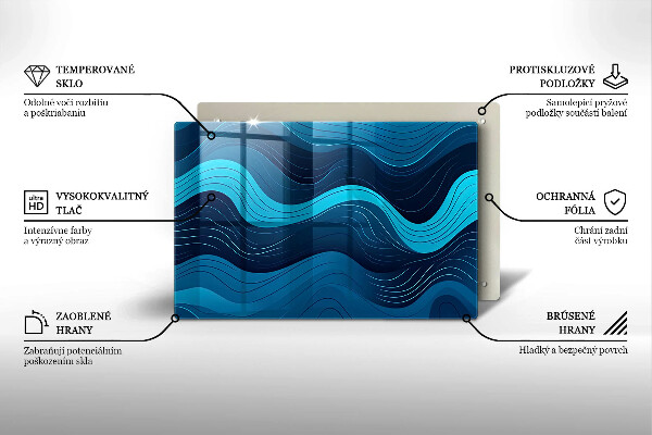 Krycia doska na sporák Abstraktné vlny