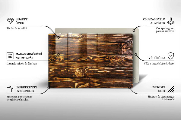 Krycia doska na sporák Textúra dreva