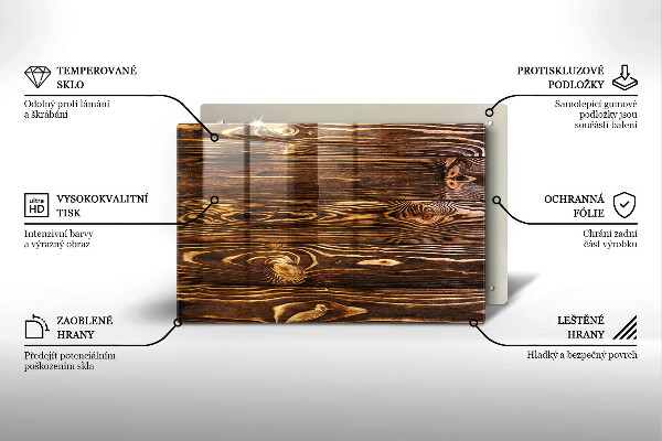 Krycia doska na sporák Textúra dreva