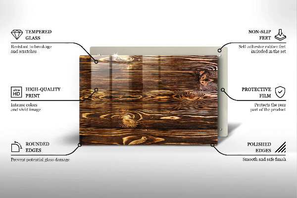 Krycia doska na sporák Textúra dreva