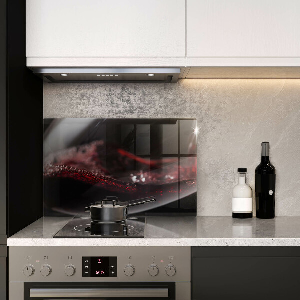 Krycia doska na sporák Červené víno v pohári