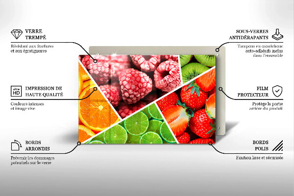 Krycia doska na sporák Farebné ovocie