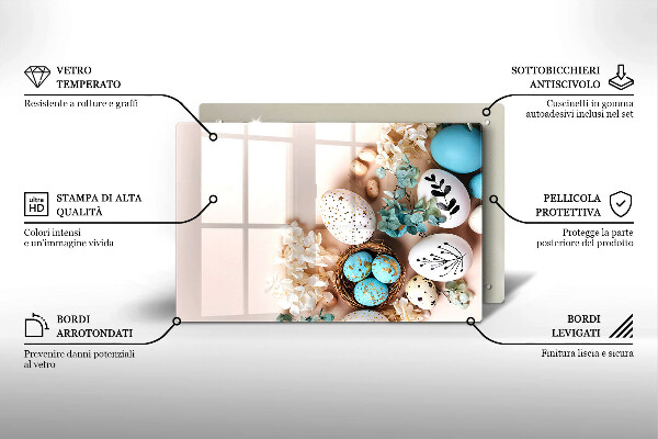 Krycia doska na sporák Veľkonočné ozdoby