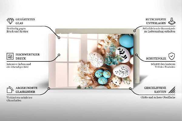 Krycia doska na sporák Veľkonočné ozdoby