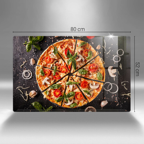 Sklo za varnú dosku Pizza s hubami