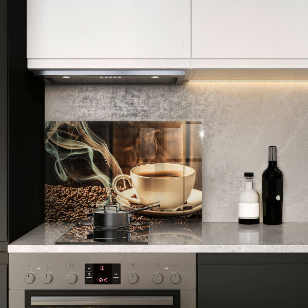 Sklo za varnú dosku Šálka a kávové zrná