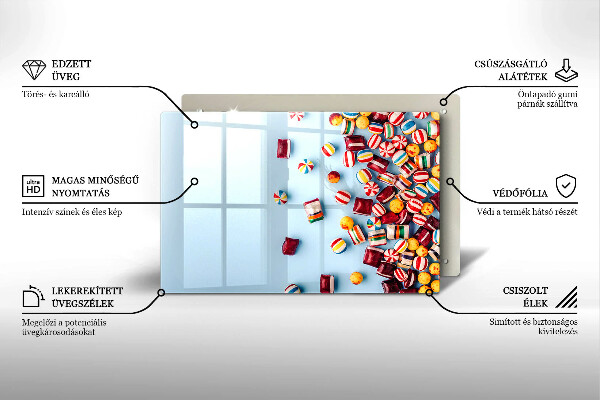 Sklo za varnú dosku Farebné cukríky
