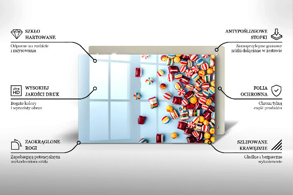 Sklo za varnú dosku Farebné cukríky