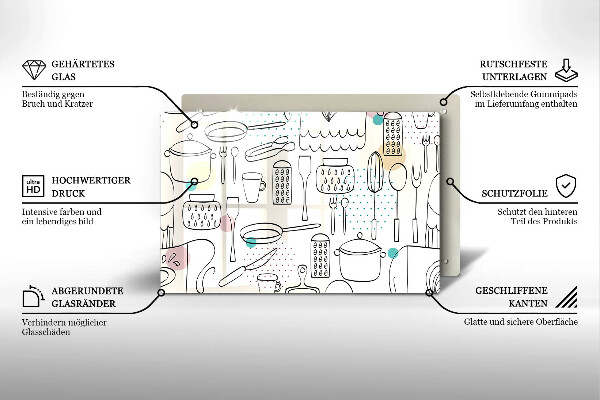 Sklenený kryt za sporák Kuchynské doplnky