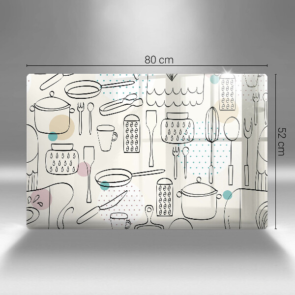 Sklenený kryt za sporák Kuchynské doplnky