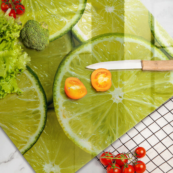 Sklenený kryt za sporák Plátky limetky