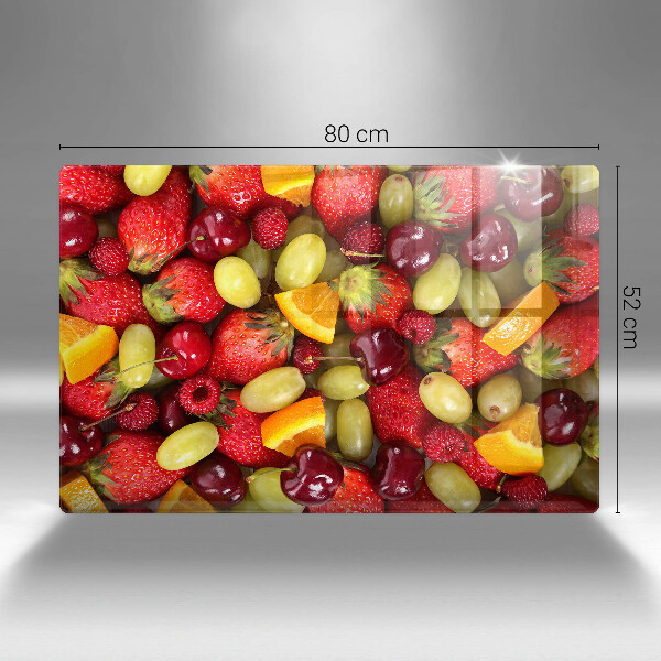 Sklenený kryt za sporák Letné ovocie