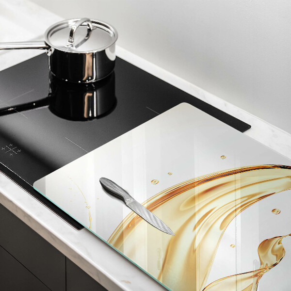 Sklenený kryt za sporák olivový olej