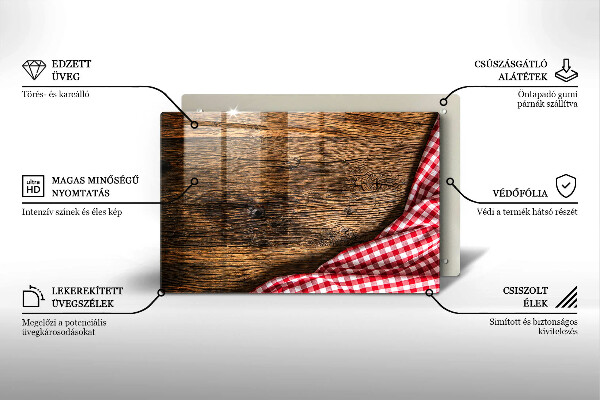 Tvrdené sklo za varnú dosku Drevený stôl