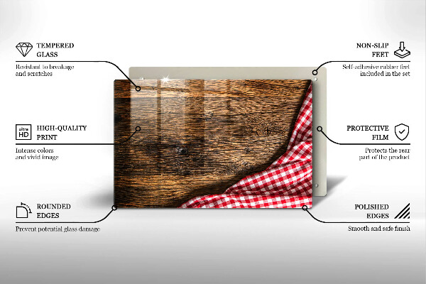 Tvrdené sklo za varnú dosku Drevený stôl