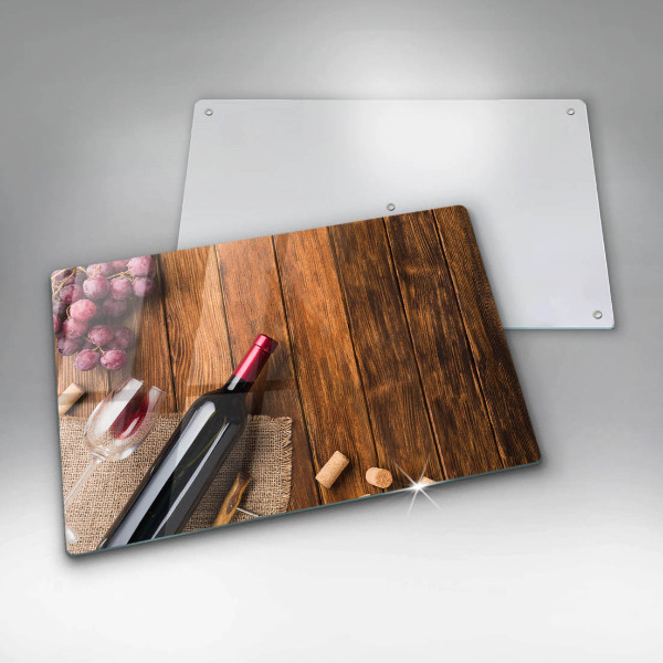 Tvrdené sklo za varnú dosku Fľaša červeného vína