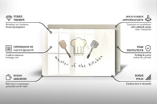 Tvrdené sklo za varnú dosku Master of the Kitchen