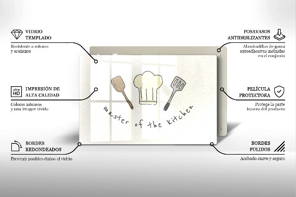 Tvrdené sklo za varnú dosku Master of the Kitchen