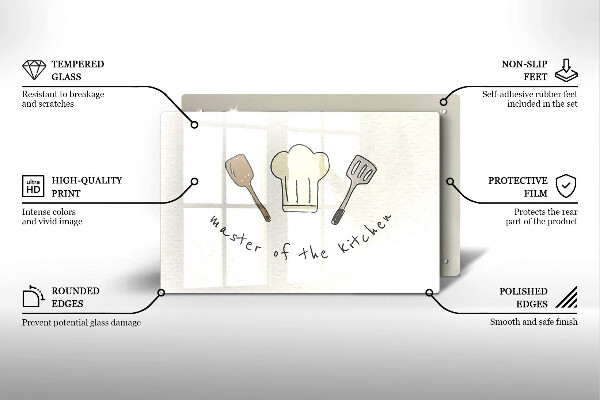 Tvrdené sklo za varnú dosku Master of the Kitchen