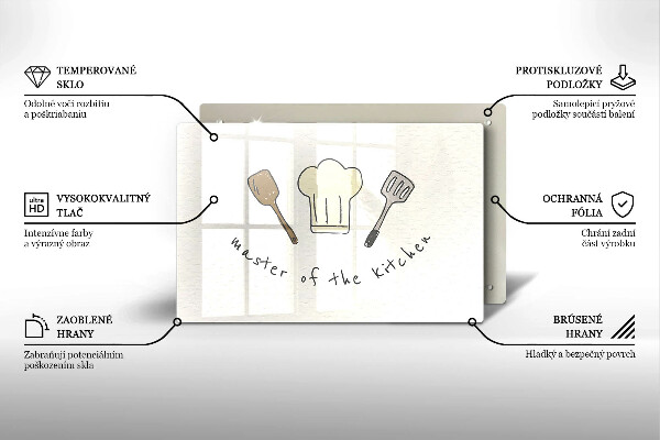 Tvrdené sklo za varnú dosku Master of the Kitchen