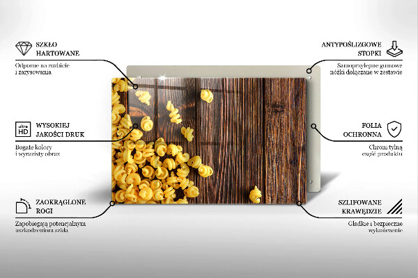 Tvrdené sklo za varnú dosku Cestoviny na stole