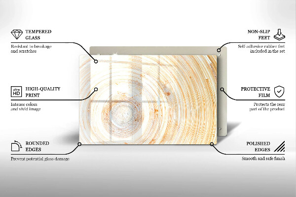 Tvrdené sklo za varnú dosku Textúra dreva