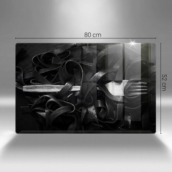 Tvrdené sklo za varnú dosku Čierne cestoviny Tagliatelle