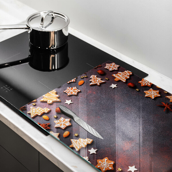 Tvrdené sklo za varnú dosku Perníkové Vianoce