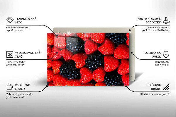 Tvrdené sklo za varnú dosku Maliny a černice