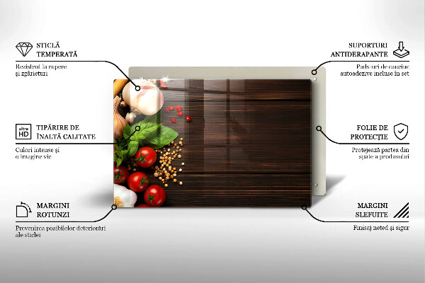 Tvrdené sklo za varnú dosku Zelenina na stole