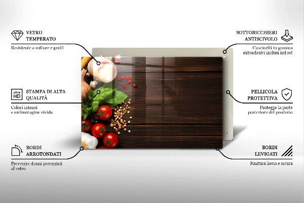 Tvrdené sklo za varnú dosku Zelenina na stole