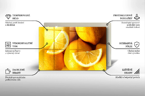 Tvrdené sklo za varnú dosku Šťavnaté citróny