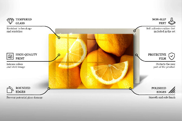 Tvrdené sklo za varnú dosku Šťavnaté citróny