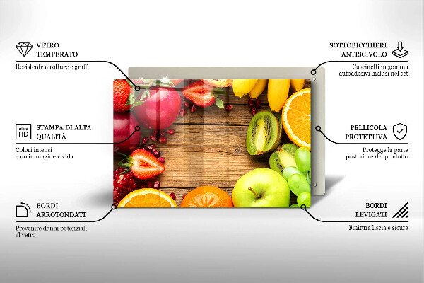 Tvrdené sklo za varnú dosku Čerstvé ovocie
