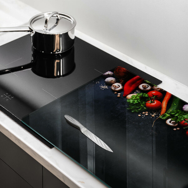Tvrdené sklo za varnú dosku Farebná zelenina