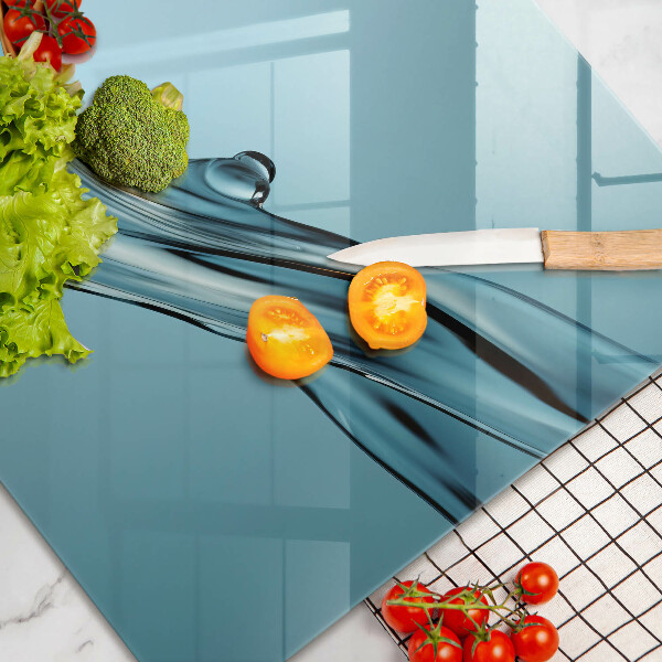 Tvrdené sklo za varnú dosku Voda na modrom pozadí