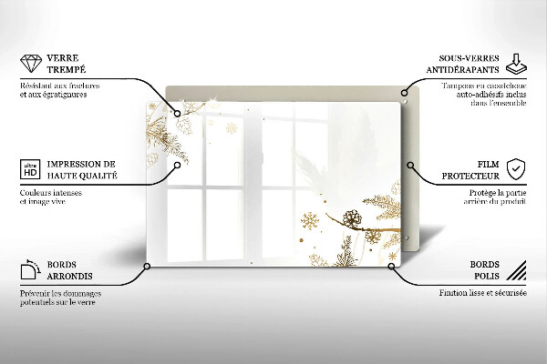 Tvrdené sklo za varnú dosku Zimné dekorácie