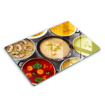 Tvrdené sklo za varnú dosku Farebné polievky