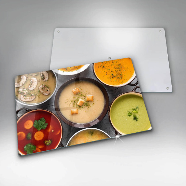 Tvrdené sklo za varnú dosku Farebné polievky