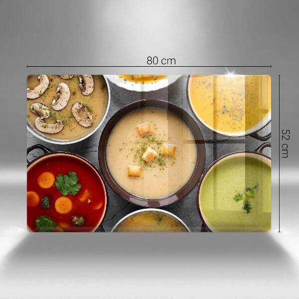 Tvrdené sklo za varnú dosku Farebné polievky