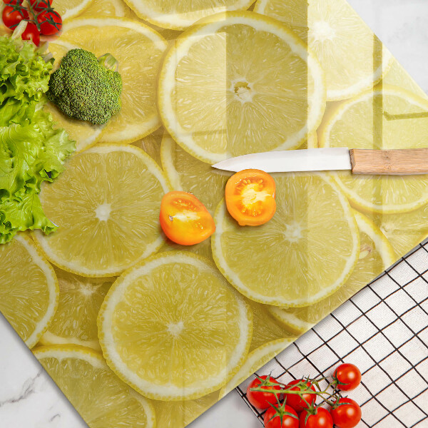 Kalené sklo za sporák Citrónové ovocie