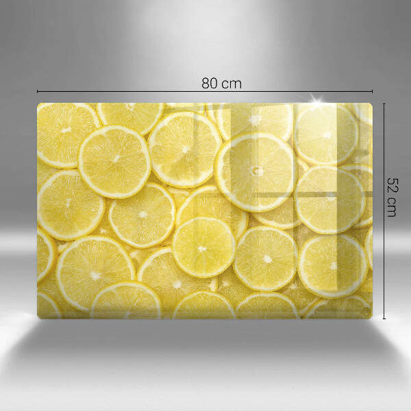 Kalené sklo za sporák Citrónové ovocie