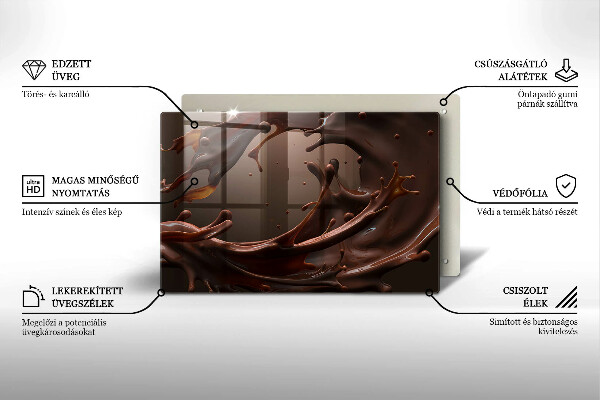 Sklo za varnú dosku Tekutá čokoláda