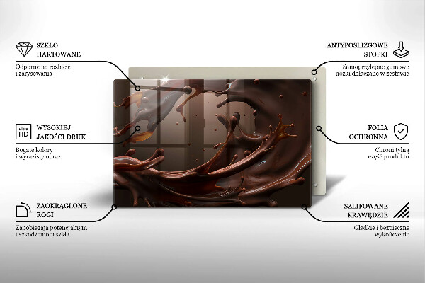 Sklo za varnú dosku Tekutá čokoláda