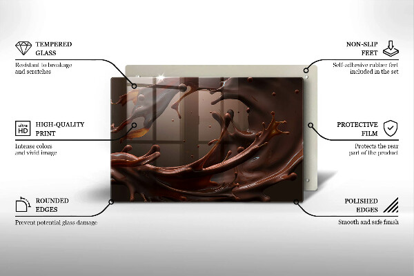 Sklo za varnú dosku Tekutá čokoláda