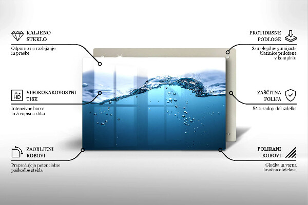 Krycia doska na sporák Modrá voda