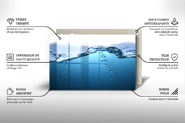 Krycia doska na sporák Modrá voda