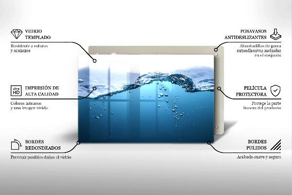 Krycia doska na sporák Modrá voda