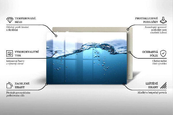 Krycia doska na sporák Modrá voda