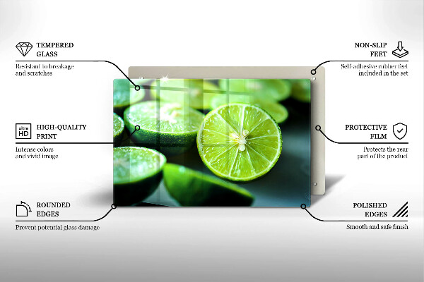 Krycia doska na sporák Limetkový citrus